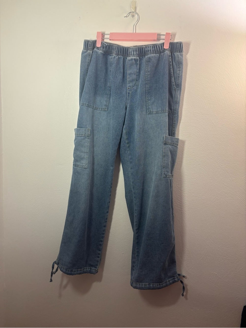 No Boundaries Medium Blue Denim Pull On Jogger Style Jeans Size Medium (8-10)